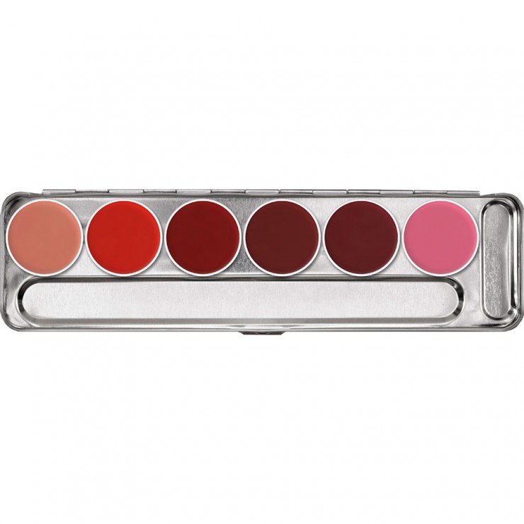 Kryolan palette rouge à lèvres 6 couleurs