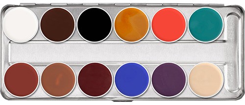 Kryolan Palette fard gras 12 couleurs Couleur Palette HD 2