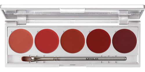 Kryolan palette rouge à lèvres 5 couleurs Couleur Echo
