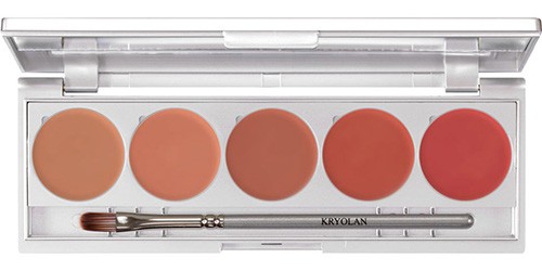 Kryolan palette rouge à lèvres 5 couleurs Couleur Nude