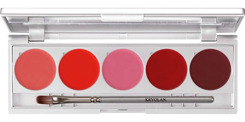 Kryolan palette rouge à lèvres 5 couleurs Couleur Performance