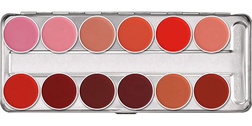 Kryolan palette rouge à lèvres 12 couleurs Couleur Classic 1