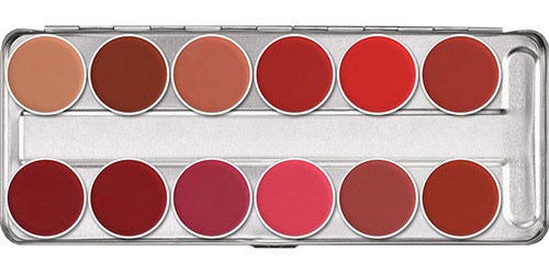 Kryolan palette rouge à lèvres 12 couleurs Couleur Classic 2