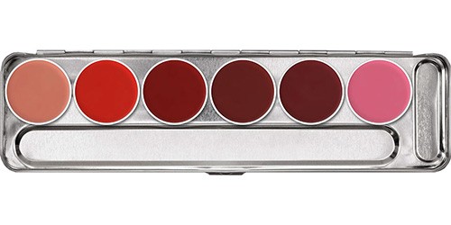 Kryolan palette rouge à lèvres 6 couleurs Couleur 0