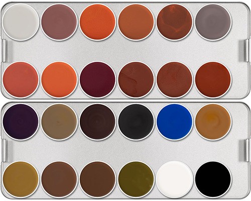Kryolan palette supracolor 24 couleurs Couleur CFX